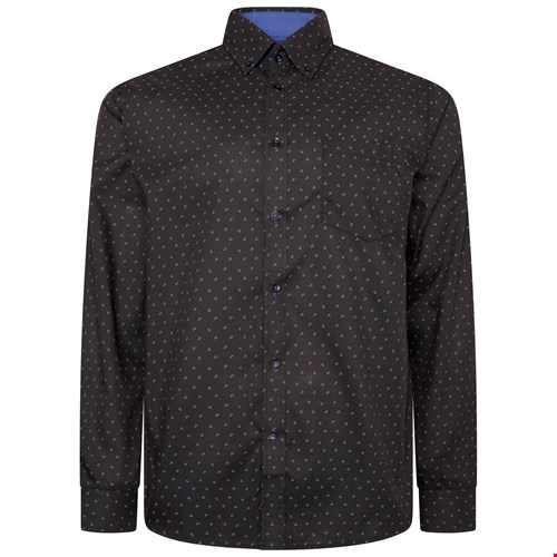 KAM 6297 Dobby Print L/S Shirt
